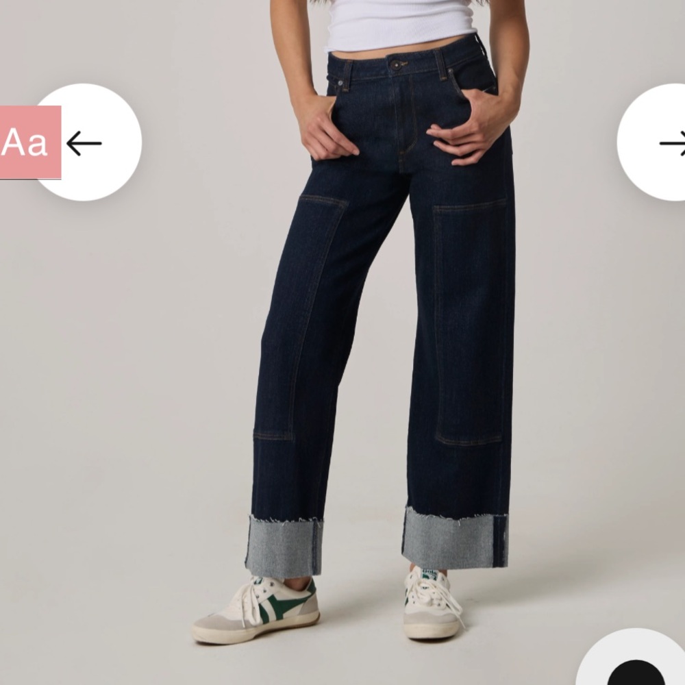 Navy Wide Leg Women's Jeans